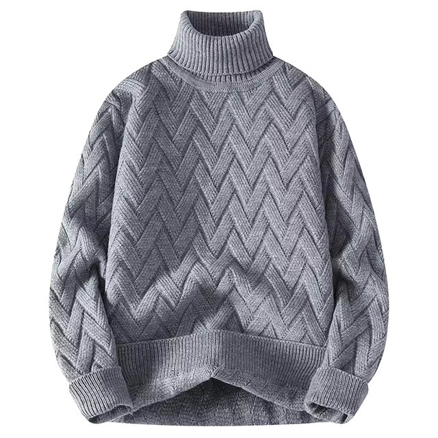 RKSRN Pull pour Hommes Automne Hiver Chaud Mode Décontractée Design à Blocs de Couleur Manches Longues Col Rond Pull Doux Ample