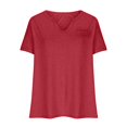 thumbnail image 5 of Lenpel Women's Plus Size T Shirts V Neck Short Sleeve Solid Color Casual Tee Tops Loose Tunic Blouses, 5 of 6