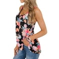 thumbnail image 4 of Women Sleeveless Floral Print Zipper Back Tank Top, 4 of 7