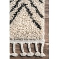 thumbnail image 3 of nuLOOM Amanda Moroccan Chevron Tassel Shag Area Rug, 4', Off White, 3 of 3