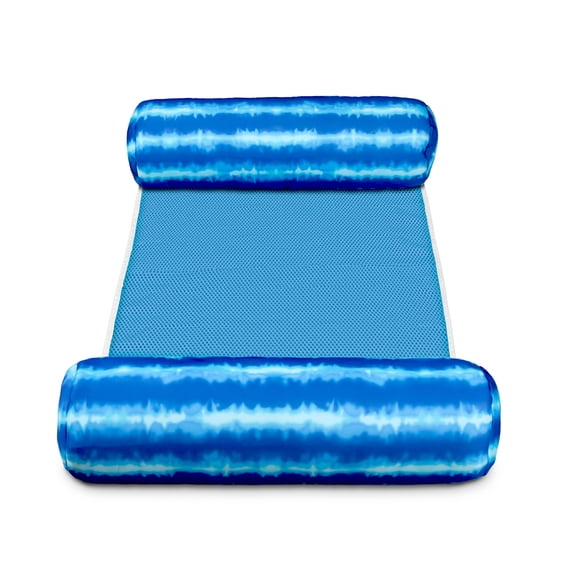 Big Joe Shaka Hammock Sling Pool Float, Ripple Blue, Doubled-Sided Mesh, Quick Draining Fabric, No Inflation Needed