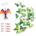 thumbnail image 2 of 24 pegatinas de pared de mariposa 3D extraíbles con imanes para nevera, decoración para habitación de niños, mural artístico, color verde, 2 of 5