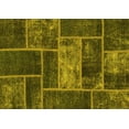 thumbnail image 1 of Ahgly Company Machine Washable Indoor Rectangle Patchwork Yellow Transitional Area Rugs, 7' x 10', 1 of 4