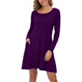thumbnail image 3 of Vestidos casuales de manga larga con bolsillos para mujer Xemadio LRWJ1046-33, 3 of 7
