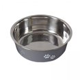 thumbnail image 1 of 2 Cuencos Para Perros De Acero Inoxidable, Para Beber, Comer Y Comer, Accesorios Antideslizantes, Color Gris, 1 of 6