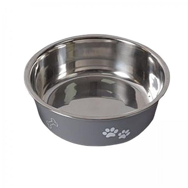 2 Cuencos Para Perros De Acero Inoxidable, Para Beber, Comer Y Comer, Accesorios Antideslizantes, Color Gris