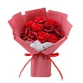 thumbnail image 2 of Ramos de rosas y flores de jabón, jabón de baño, centro de mesa, rosas artificiales para San Valentín Rojo, 2 of 9