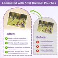 thumbnail image 3 of 100 Pack 3mil Thermal Laminating Pouches, 4.3 x 6.3 Inches for Photo Card Size, Ultra Clear Sheets, HeatSeal, Glossy, Students and Coworkers, 3 of 4