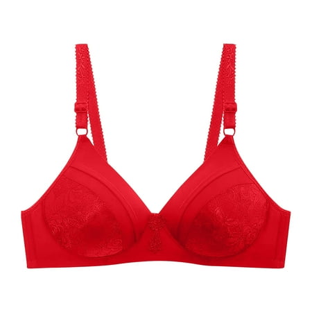 Super Push Up Sexy Lace Plunge Bra for Women Clearance Comfort Cotton Bralette Wireless Support Lingerie Full Coverage Minimizer Bras Plus Size Everyday Bars Gathering Breathable Underwear