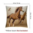 thumbnail image 4 of Acheng Pillow Cover  Horses and Kids Run in Fields Farm Farmhouse Decorative Throw Pillow Cover Square Cushion Case for Home Sofa Couch Decoration 24x24in, 4 of 7
