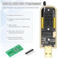 thumbnail image 2 of CH341A Programmer SOIC8 SOP8 Flash Chip Eeprom Programmer IC BIOS Test Clips EEPROM Programmer for Most of 24 25 Series 93C46 Flash BIOS USB Programmer Module (Double Clip+ USB), 2 of 12