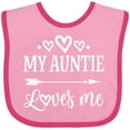 thumbnail image 3 of Inktastic Auntie Loves Me Baby Clothes Boys or Girls Baby Bib, 3 of 4