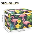 thumbnail image 5 of Yayeee Collapsible Storage Bin with Lid Fabric Closet Decorative Basket with Handles, Flamingo Pattern, 5 of 7