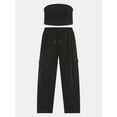 thumbnail image 4 of No Boundaries Tube Top and Cargo Sweatpants Set, 2-Piece, Women's, 4 of 4