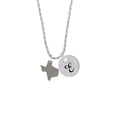 thumbnail image 2 of Delight Jewelry Stainless Steel Texas - Silvertone Script Initial Disc - E - Charm Necklace, 20"+3", 2 of 4