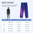 thumbnail image 4 of Lsque Neon Gradient Blue Print Men's Pajama Pants, Lounge Pant - Comfortable Home Wear,Elastic Waistband, Stylish Design-XX-Large, 4 of 9