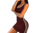 thumbnail image 1 of Femmes Short Mini Robe Cocktail Soirée Bodycon Sans Manches, 1 of 3