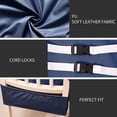 thumbnail image 4 of Y YUNHSOM Waterproof PU Leather Dining Chair Seat Covers, Stable Washable Slipcovers Chair Protectors for Home, Kitchen, Office (Deep Blue,6 Pcs), 4 of 6