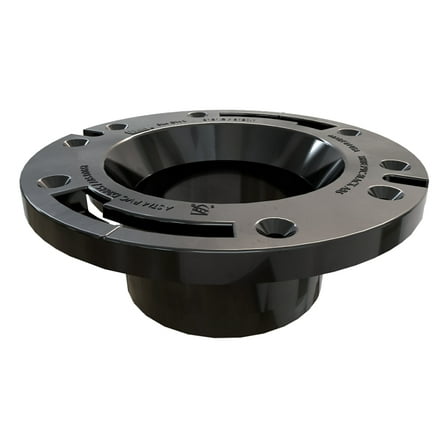 Oatey 43502 Level-Fit Closet Flange Without Test Cap, 3"- 4"