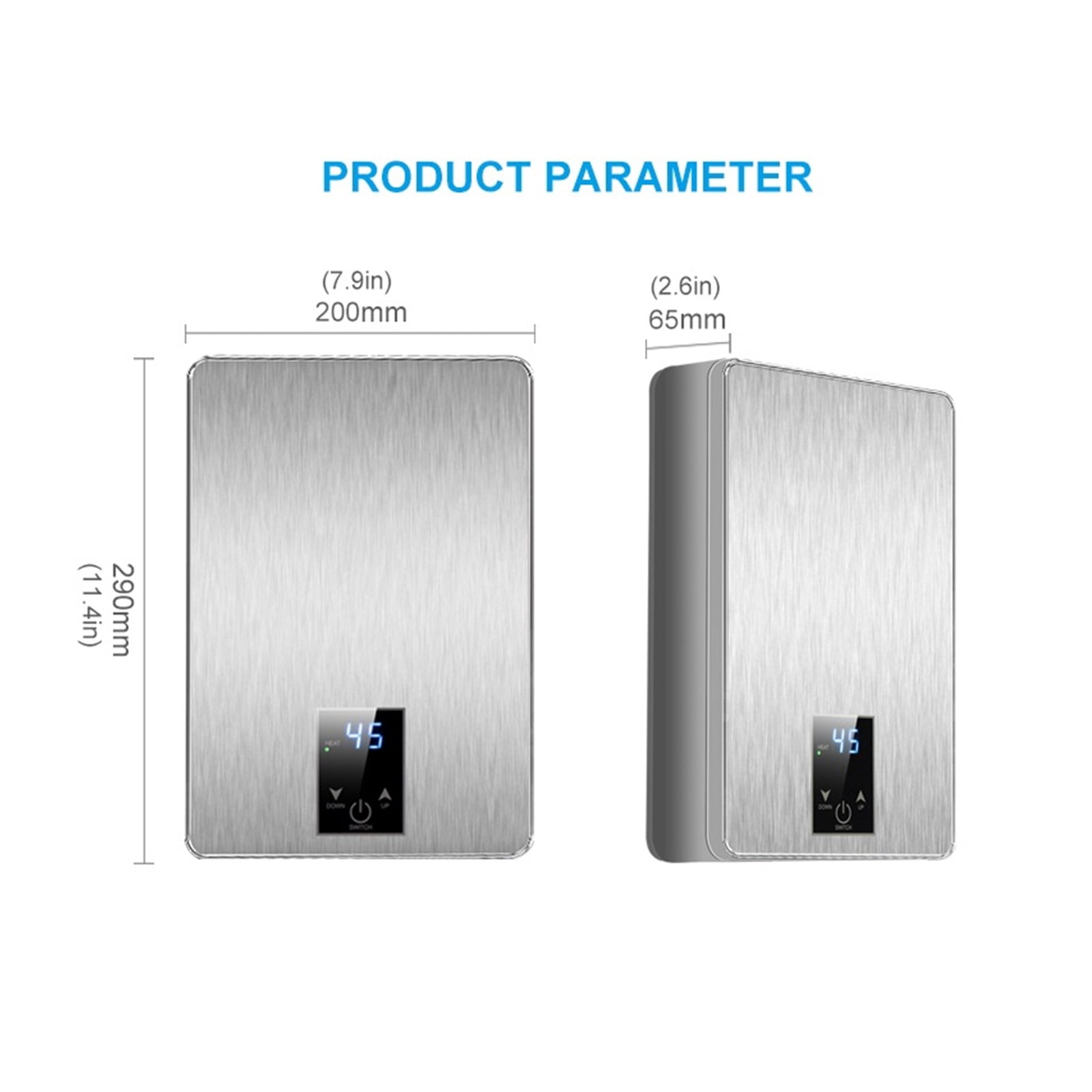 Electric Instant Water Heater Shower Bathroom Faucet Hot Water Heater 6000W Digital Display For Country House Cottage Hotel ,Safety Protections