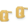 thumbnail image 2 of Ss/Gold Plated Sterling Silver Gold-Plated Brushed Letter Q Initial Post Earrings Made In United States -Jewelry By Sweet Pea, 2 of 4