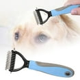 thumbnail image 1 of Universal Double Pet Grooming Comb Stainless Steel Deshedding Tool for Dog and Cat Hair Removal Massage, 1 of 3
