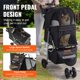 thumbnail image 5 of VEVOR 35lbs 3 Wheels Dog Stroller Rotate Black Pet Puppy Stroller with Front Pedal Storage Basket Cup Holder for Dogs Cat Travel ShopWise Round, 5 of 6
