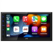 JVC KW-M590BT Single Din/Double Din Car Stereo (50W x 4-Ch), L-Shaped Chassis Fits Most Cars, Large 6.8" Hi-Res Touchscreen, AM/FM, Apple CarPlay, Android Auto, Rear Camera Input, USB 2.1 Fast Charge