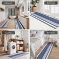 thumbnail image 5 of Blue and White Geometric Striped Pattern Kitchen Rugs Sets Of 3,Kitchen Runner Rugs Non Skid Washable,Decorative Kitchen Floor Mats for Kitchen,Sink,Laundry,17"x30"+ 17"x47" + 17"x59", 5 of 6