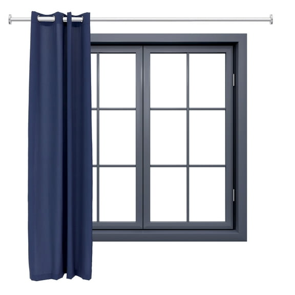 Sunnydaze Modern Blue Solid Light-Filtering Indoor or Outdoor Curtain, 52" x 96" (1 Panel)