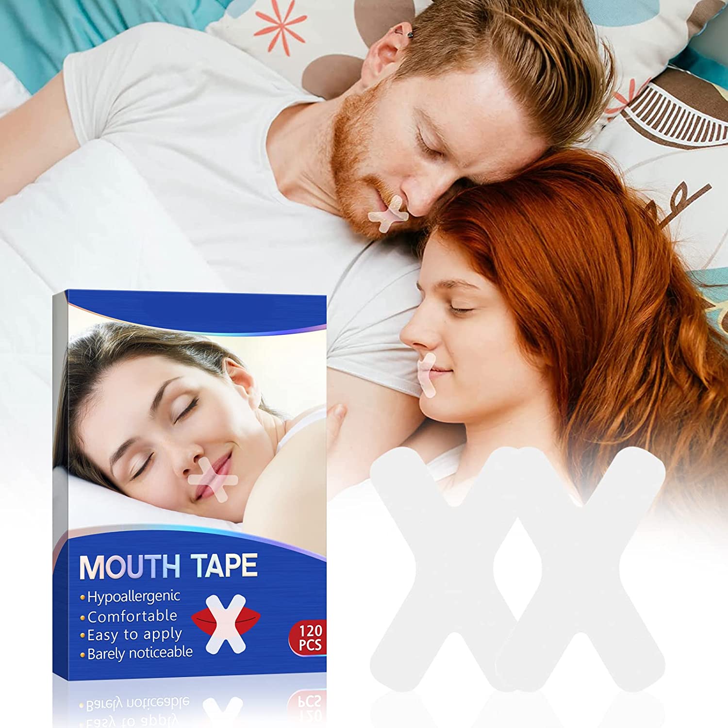 120PC Mouth Tape for Sleeping, Sleep Strips for Sleep Apnea,Mouth