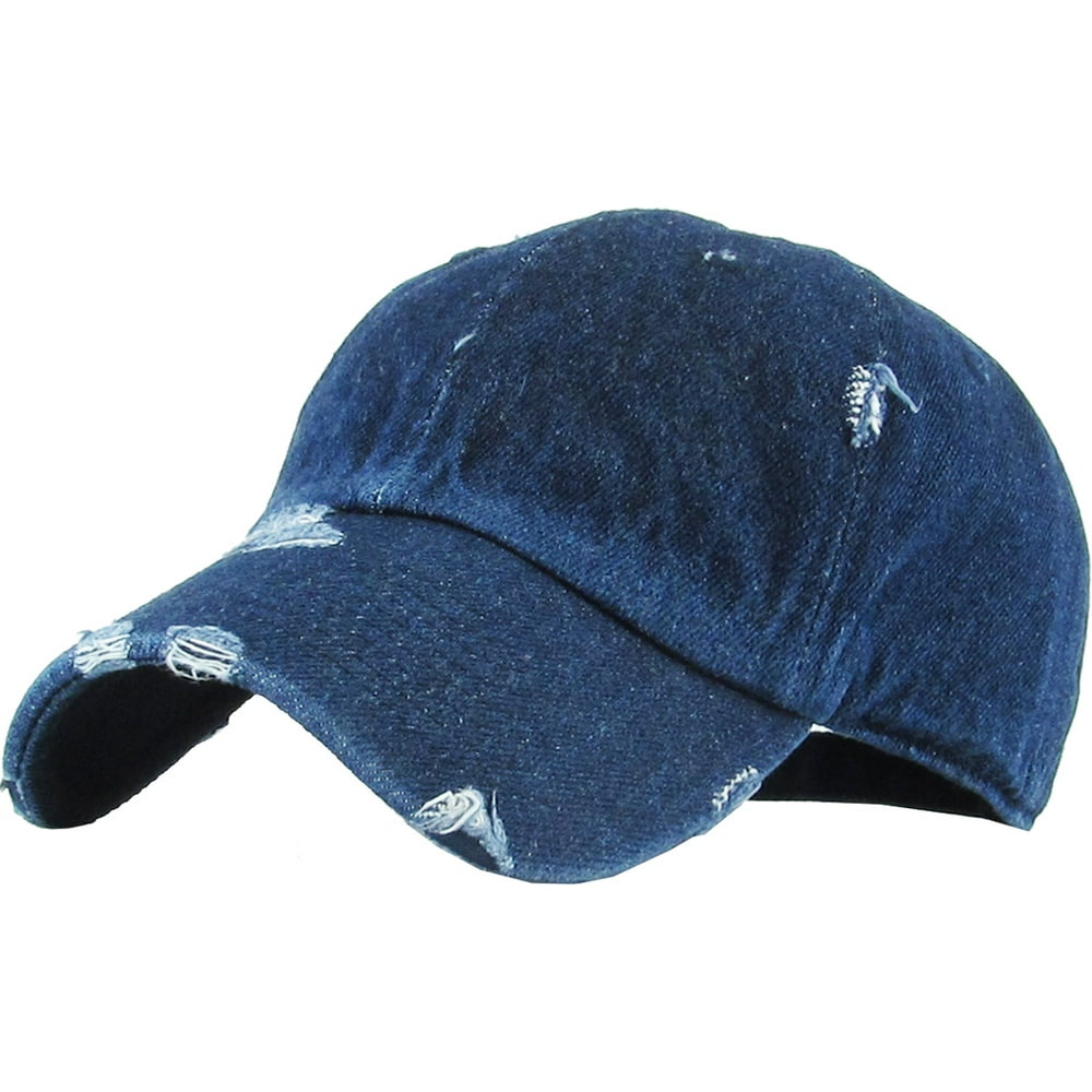 KBETHOS Washed Solid Vintage Distressed Cotton Dad Hat Adjustable
