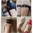 thumbnail image 6 of 4 Pair Womens Low Cut Socks Slingback Half-Palm No Show Sock with Sling and Lace Invisible Half Toe Topper Liner Covers for Heels, 6 of 6