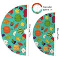 thumbnail image 3 of Coolnut Thanksgiving Tree Skirt Pumpkin Xmas Tree Skirt, Floor Door Round Mat Decorations for Holiday Party Home Christmas Day Ornaments,35.4", 3 of 6