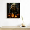 thumbnail image 2 of ONETECH Painting Print on Canvas Framed Wall Art Halloween Owl Pumpkin Ghost Face Artwork Canvas Picture Prints for Bedroom Living Room Bathroom Decoration Tree Branch Moon on Linen12x16in, 2 of 4