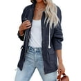 thumbnail image 2 of Sherrylily Women Lightweight Military Jacket Zip Up Buttons Utility Coat Outwear With Pockets, 2 of 4