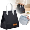 thumbnail image 2 of Small Insulated Lunch Bag Women Men,Reusable Cooler Tote Thermal Snack Bag,Leakproof Lunch Box Container Bags,Travel Office Work Picnic Cooler Tote Bag ,Lightweight Lunchbox Container,Z1-Black, 2 of 3