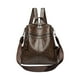 thumbnail image 2 of Bolso de Hombro de Pvc de Gran Capacidad para Mujer (Marrón, Negro y Café) - Moderno Bolso de Viaje para La Escuela - 28 X 26 X 10 Cm - Múltiples Opciones de Transporte - Diseño Duradero y Elegante -, 2 of 6