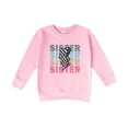 thumbnail image 2 of Bold Sister Colorful Sweatshirt for Youth and Toddler Girls Lightning Bolt Pullover Pink Sweatshirt 3T, 2 of 5