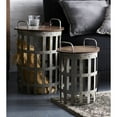 thumbnail image 2 of Side Tables (Set Of 2) 15.5"H, 20.25"H Metal, Wood, 2 of 3