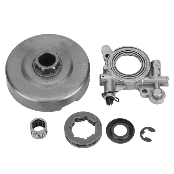 Accesorio de motosierra, bomba de aceite de tambor de embrague Kit de bomba de aceite de tambor de embrague Embrague para Husqvarna de alta capacidad