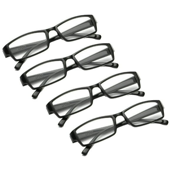EASTIN 4 Pcs Reading Glasses Rectangular Readers for Women and Men 2.00 Reading Glasses for Women and Men