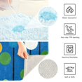 thumbnail image 3 of Yayeee Bath Rug for Bathroom Floor Non Slip Contour Fluffy Soft Absorbent Mat, 20"x24", Blue Abstract, 3 of 7