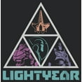 thumbnail image 2 of Women's Lightyear Triangle Logo  Racerback Tank Top Black Heather Small, 2 of 4