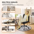 thumbnail image 2 of Ktaxon Mid Back Armless Office Chair, Linen Blend Desk Chair, Swivel Reading Chair for Home Office, Bedroom Black, 2 of 8