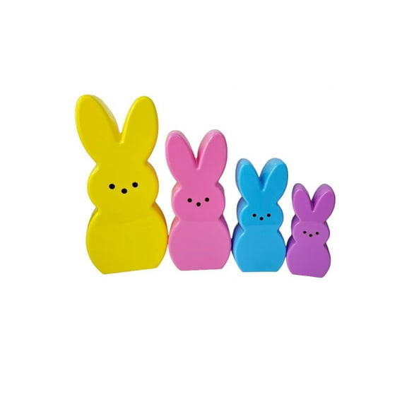 Peeps Bunny Set of 4 Peeps Nesting Egg Candy Containers Easter Decor