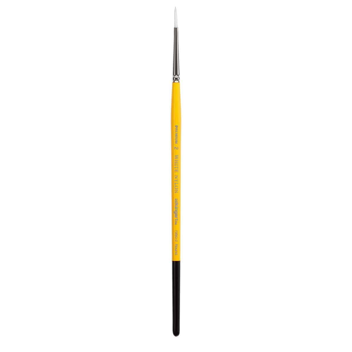 KINGART&reg; Premium White Nylon 7950 Gold Grip&trade; Series Round Artist Brushes, Set of 8 Unique Sizes