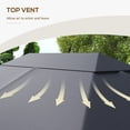 thumbnail image 4 of Outsunny 10' x 13' Gazebo Canopy Replacement, Patio Gazebo Roof with Top Vents for 84C-116, Dark Gray, 4 of 9