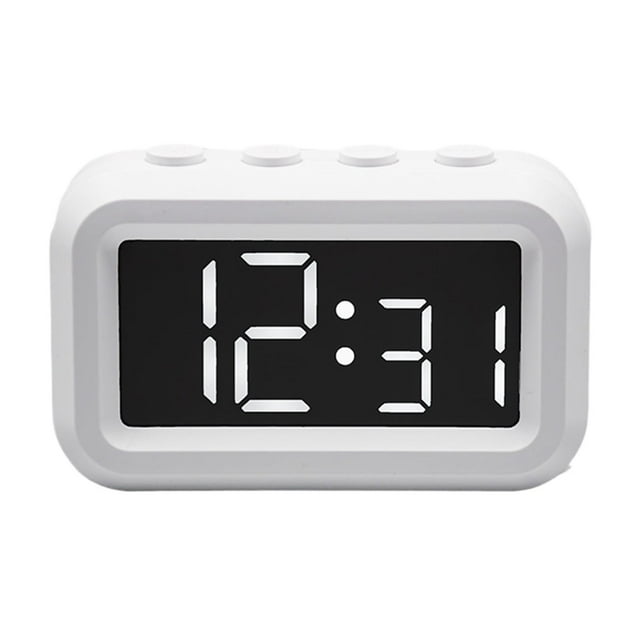 Reloj despertador Methold con pantalla LCD grande y clara Electrodomésticos blanco