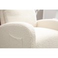 thumbnail image 4 of Upholstered Swivel Glider, Cosymart Rocking Chair for Nursery in White Teddy, Modern Style One Left Bag, 4 of 9